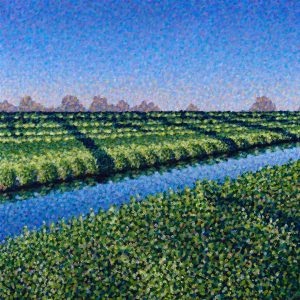 Sunrise stripes painting by Marcel Straver